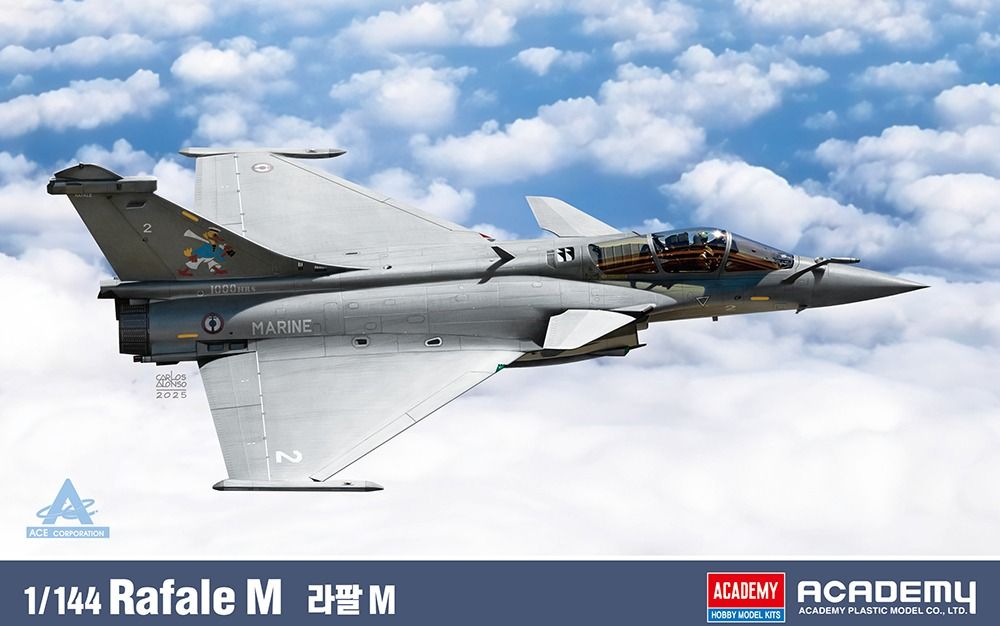 Academy 1/144 Scale French Navy Rafale M Multirole Fighter Aircraft Model Kit