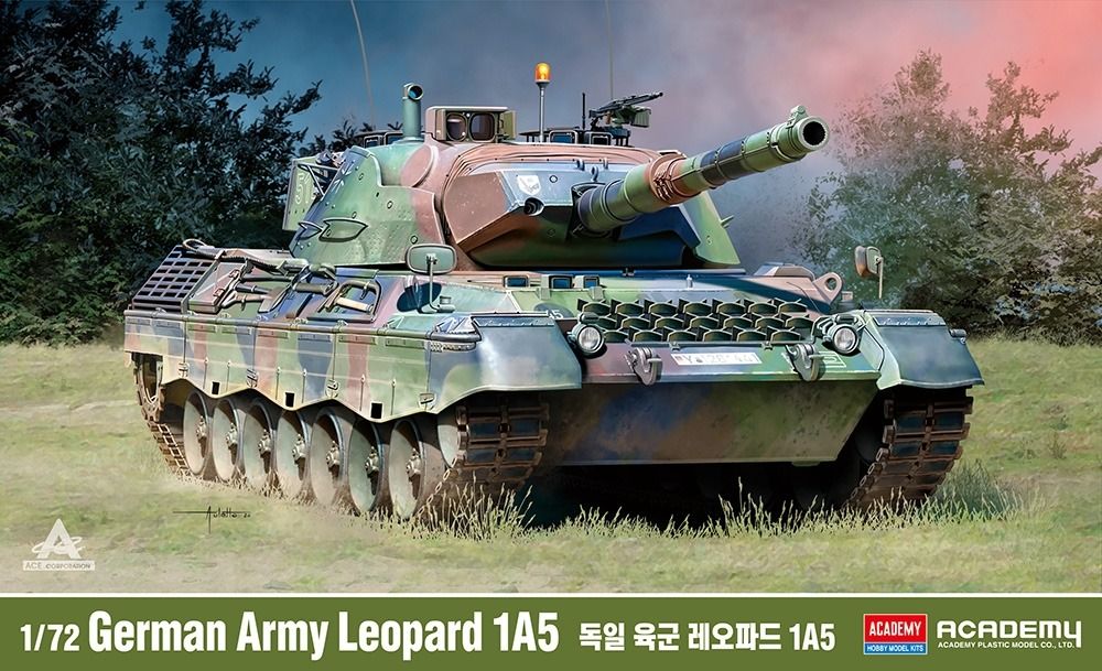 Academy 1/72 Scale German Army Leopard 1A5 Main Battle Tank Model Kit