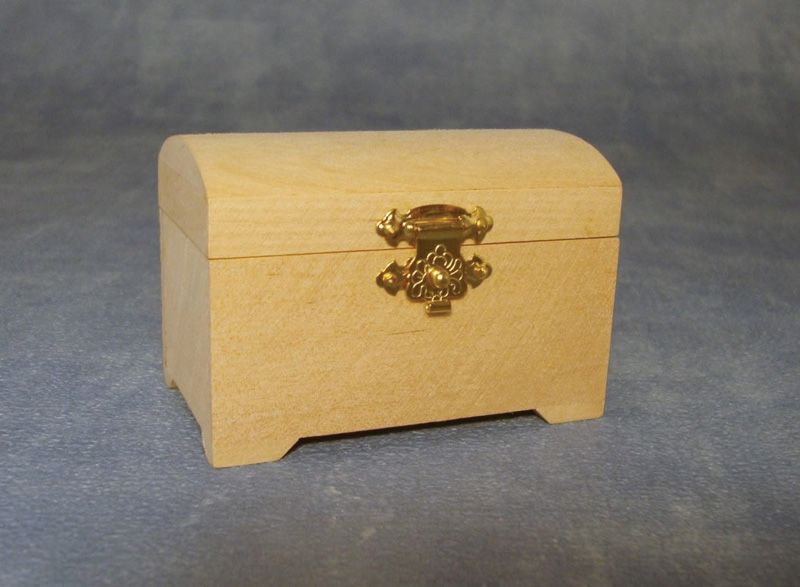 Bare Wood Hinged Chest for 12th Scale Dolls House