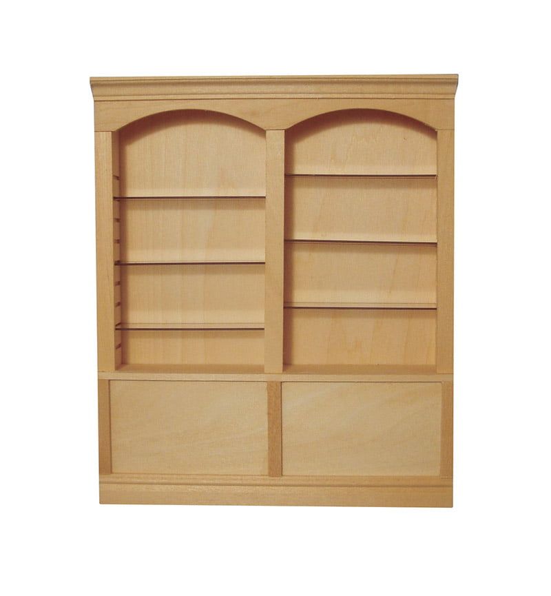 Bare Wood Deluxe Double Shelves for 12th Scale Dolls House