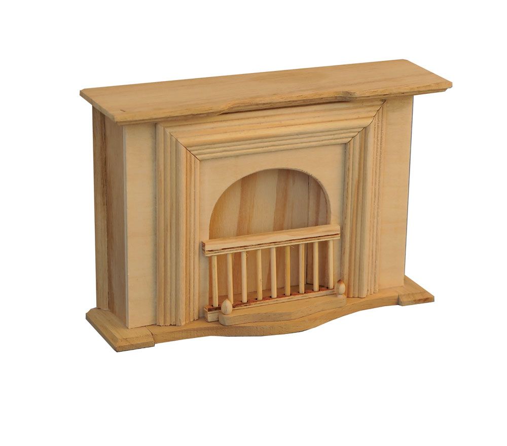 Bare Wood Georgian Fireplace for 12th Scale Dolls House
