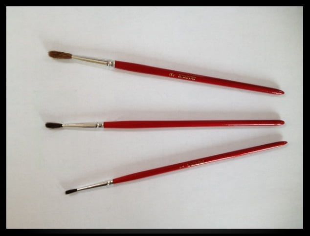 Hobbies Brushes pack of 3