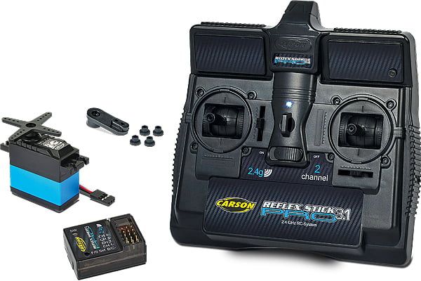Reflex 'Pro 3.1' 2 Channel 2.4 Transmitter and Receiver Set with Servo