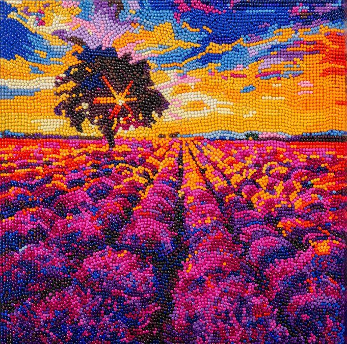 Craft Buddy "Lavender Field" Crystal Art Canvas Kit