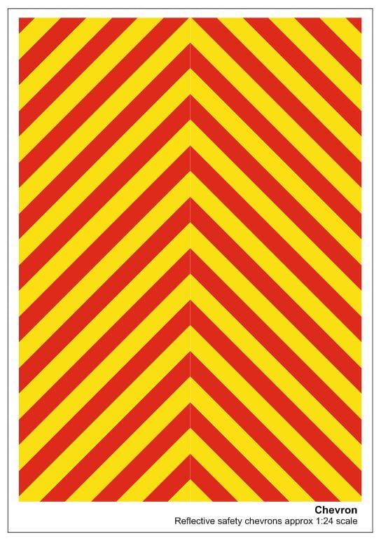 Reflective Safety Chevron Decals