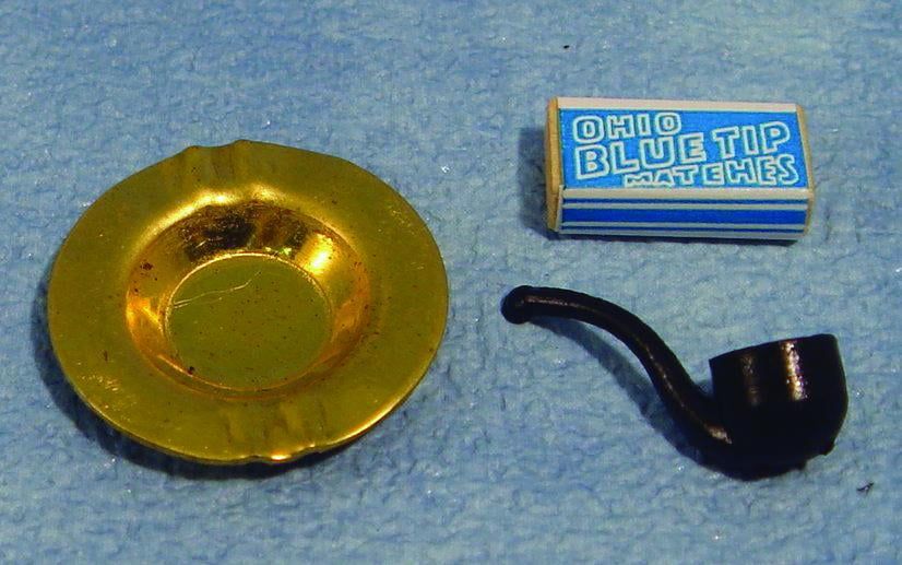 Pipe and Ashtray for 12th Scale Dolls House