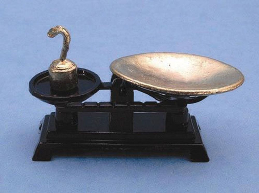 Large Black Scales for 12th Scale Dolls House