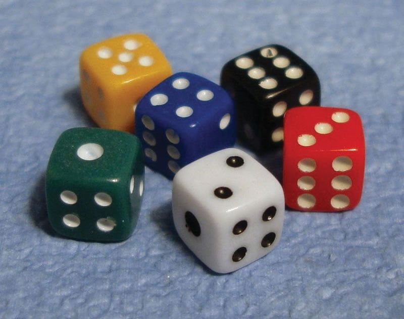 Dice for 12th Scale Dolls House