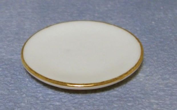 Gold Edged Dinner Plates for 12th Scale Dolls House
