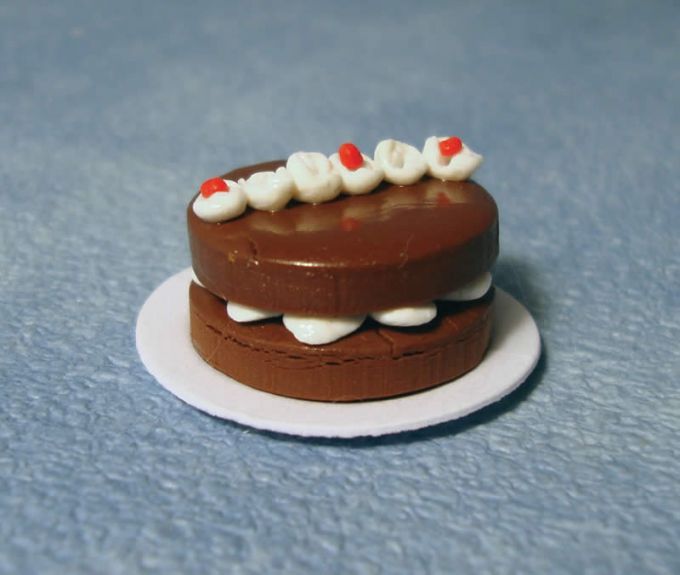Chocolate Cake for 12th Scale Dolls House