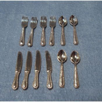 Silver Plated Cutlery for 12th Scale Dolls House