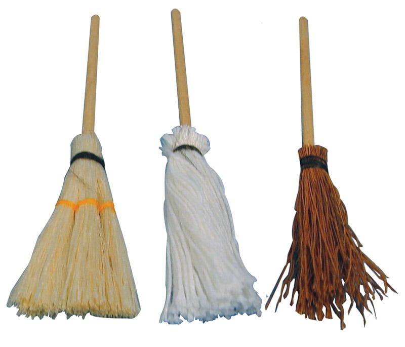 Assorted Broomsticks x 3 for 12th Scale Dolls House