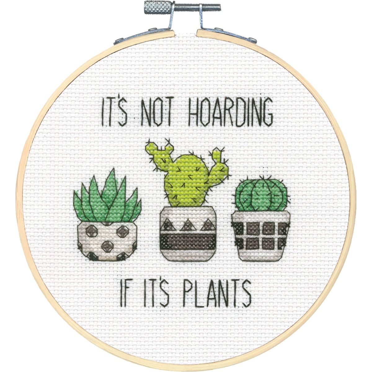 Dimensions It's Not Hoarding Counted Cross Stitch Hoop Kit