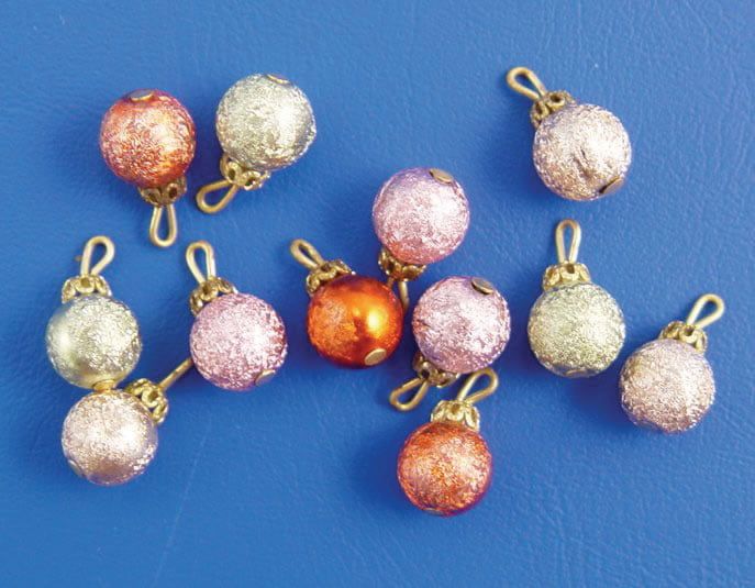 Christmas Baubles x 12 for 12th Scale Dolls House
