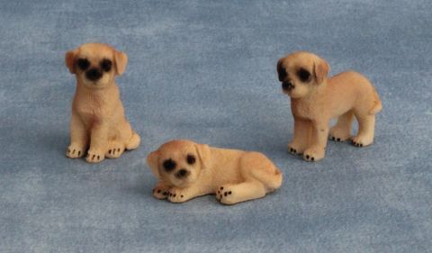 Labrador Puppy Yellow Pk 3 for 12th Scale Dolls House