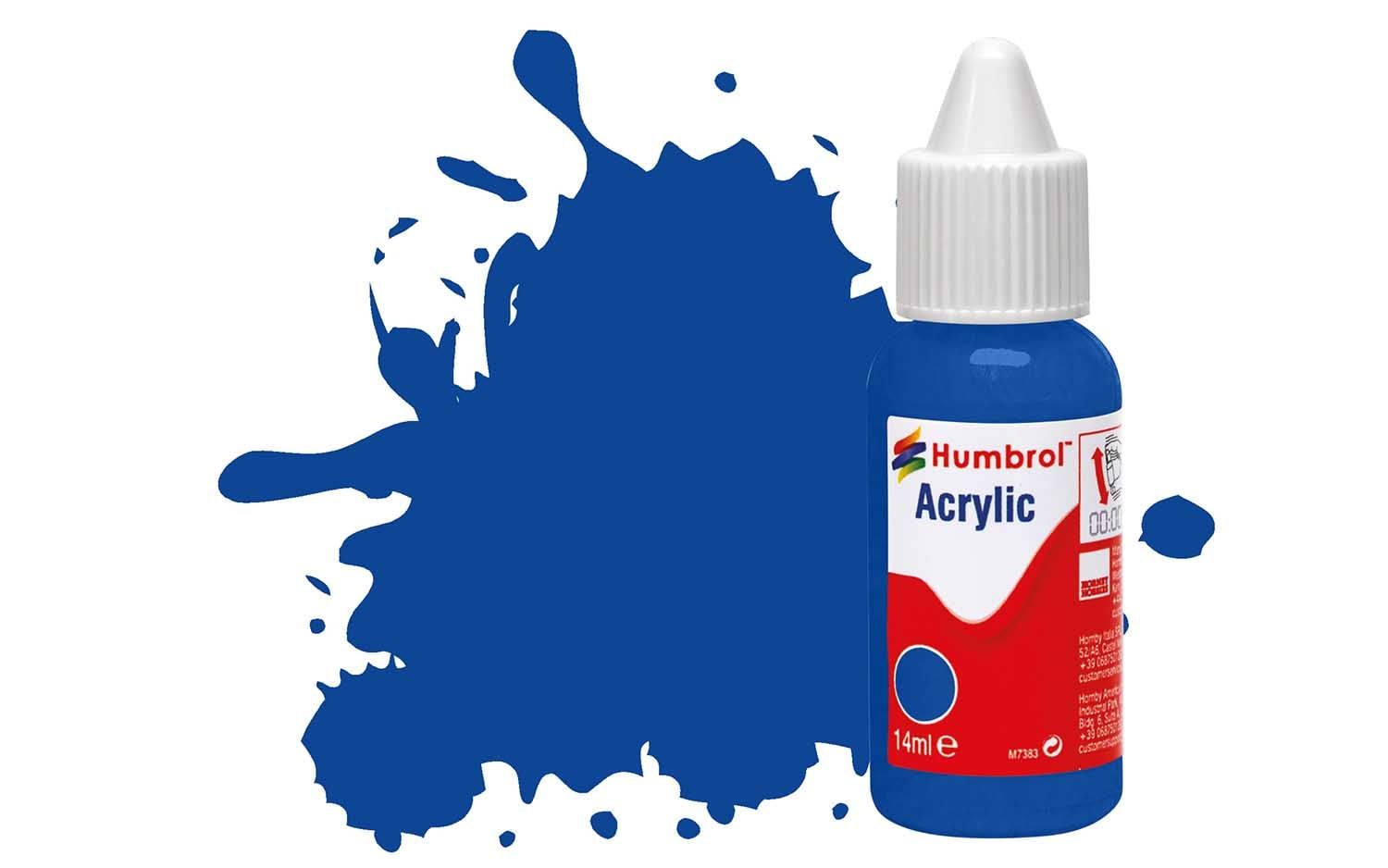 Humbrol Acrylic Dropper Bottles 14ml - Gloss - French Blue