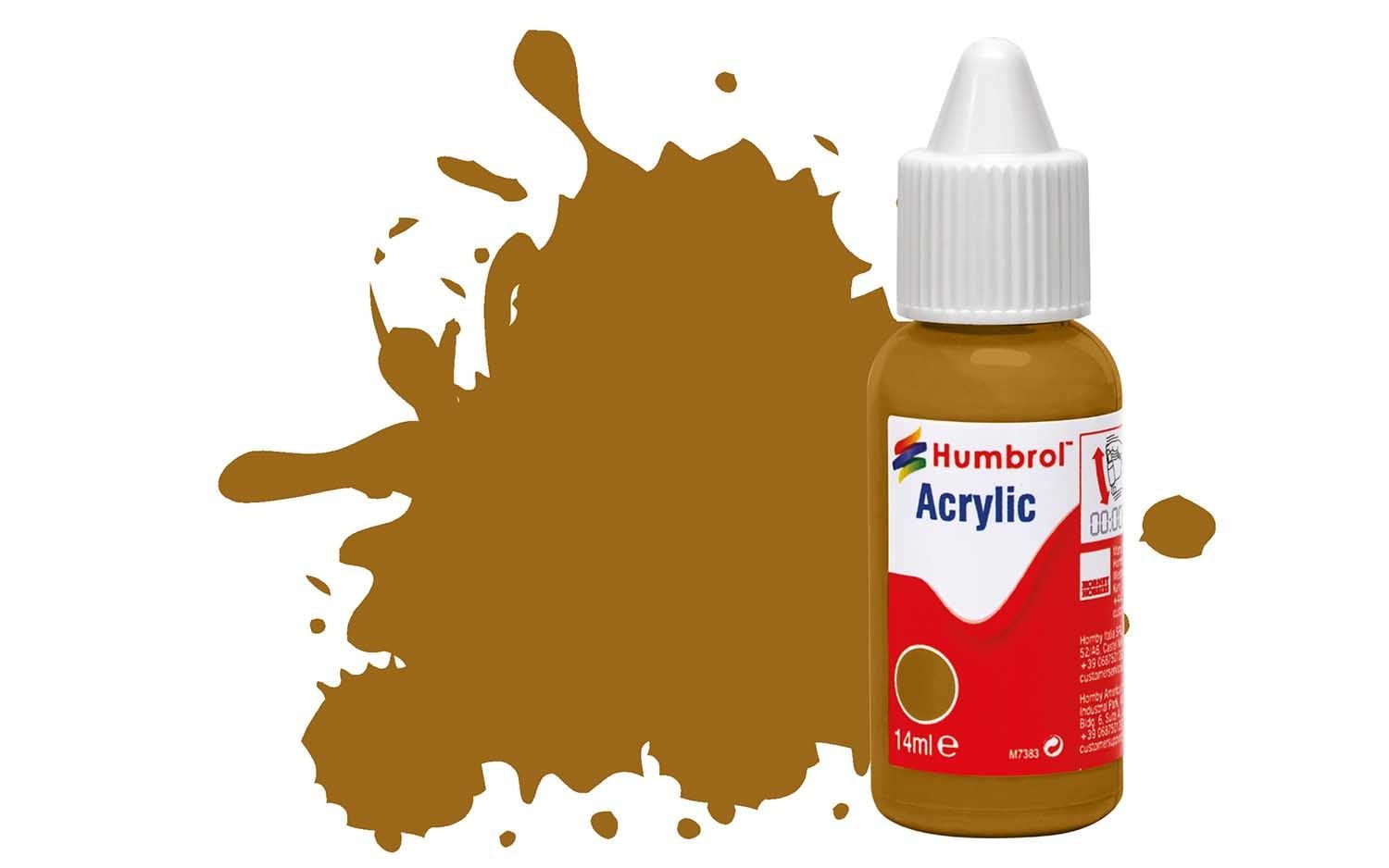 Humbrol Acrylic Dropper Bottles 14ml - Matt - Khaki