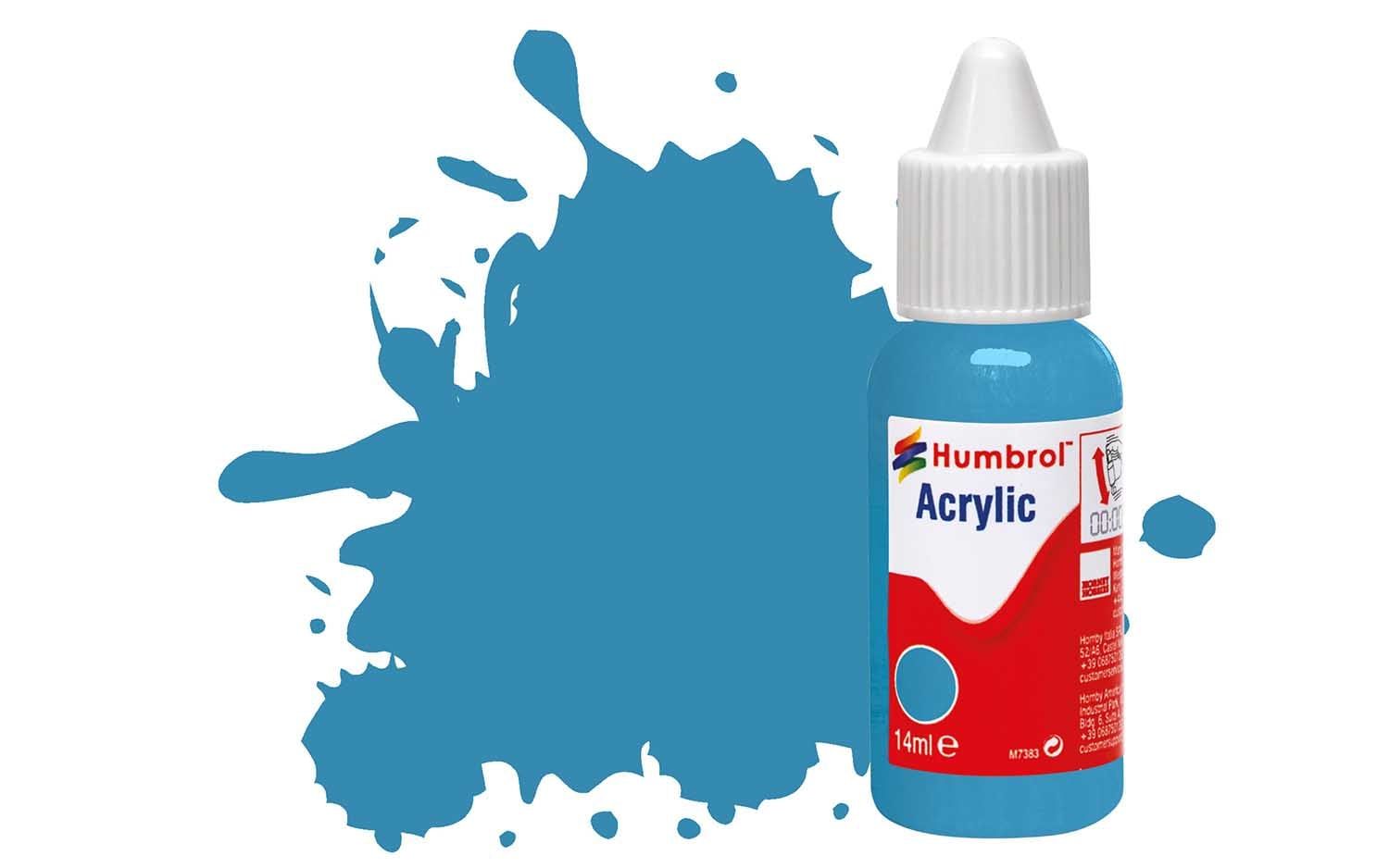 Humbrol Acrylic Dropper Bottles 14ml - Gloss - Mediterranean Blue