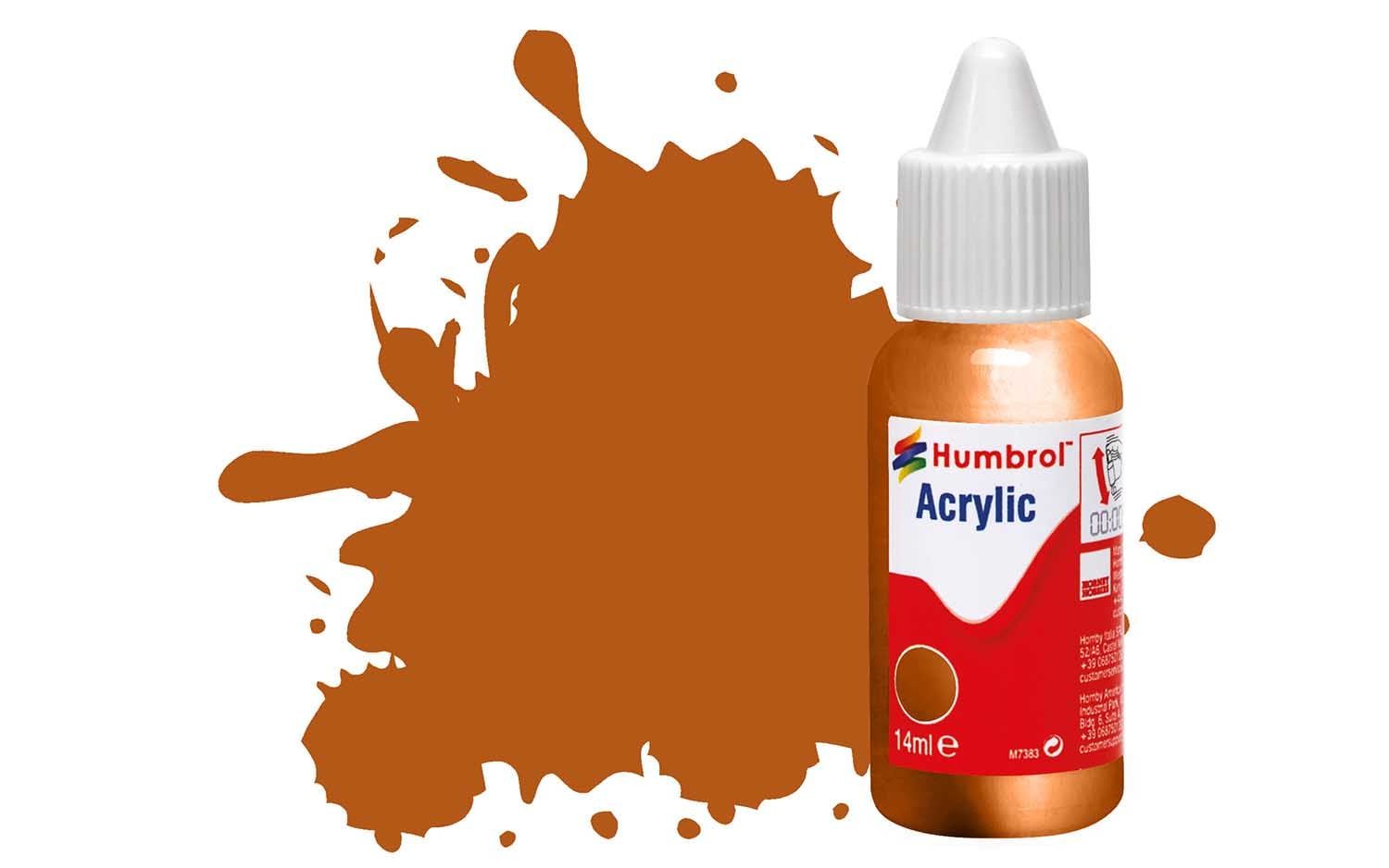 Humbrol Acrylic Dropper Bottles 14ml - Metallic - Bronze
