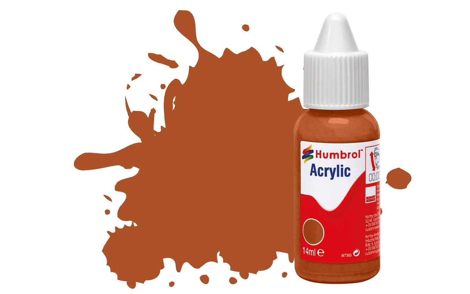 Humbrol Acrylic Dropper Bottles 14ml - Matt - Leather