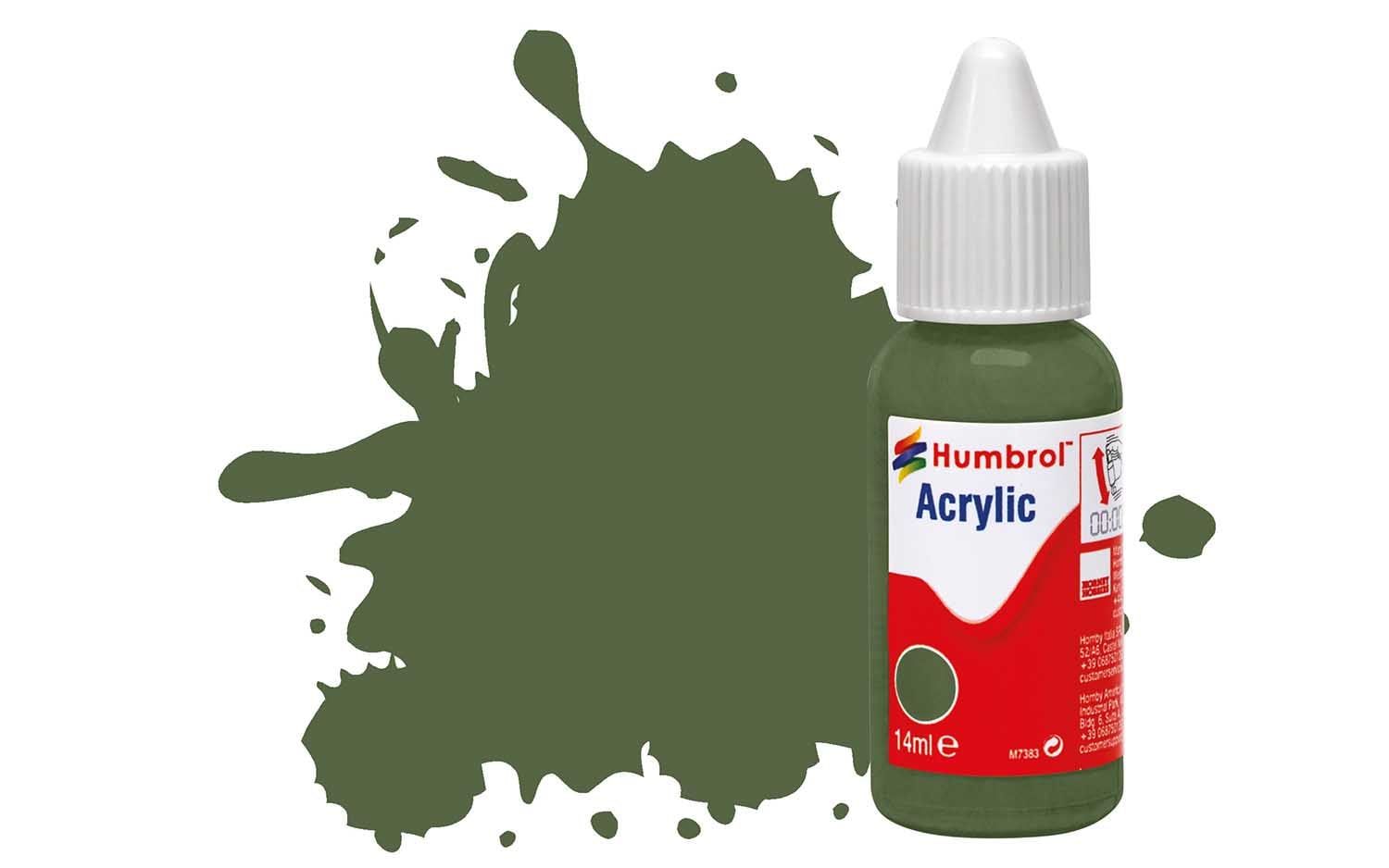Humbrol Acrylic Dropper Bottles 14ml - Matt - US Light Green