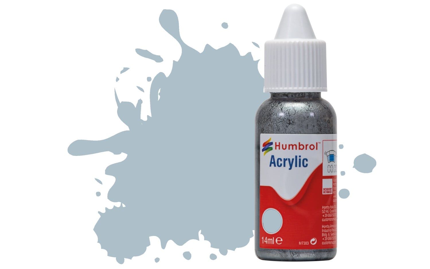 Humbrol Acrylic Dropper Bottles 14ml - Satin - US Ghost Grey