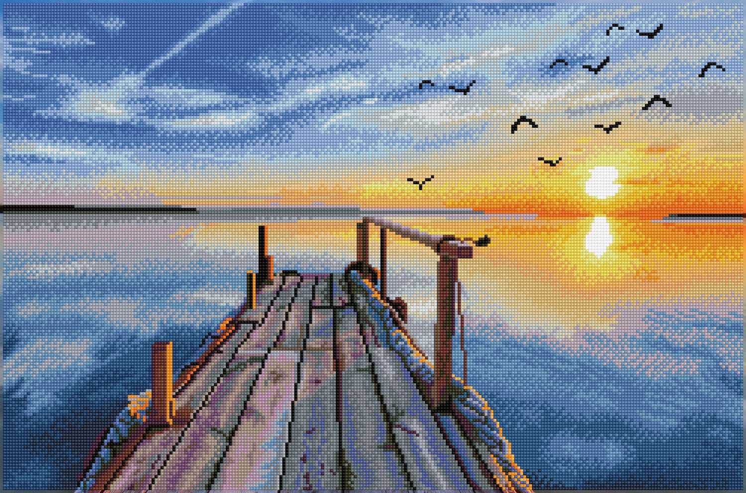 Diamond Dotz Sunset Jetty Diamond Painting Kit