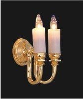 12V Double Wall Candle Light for 12th Scale Dolls House