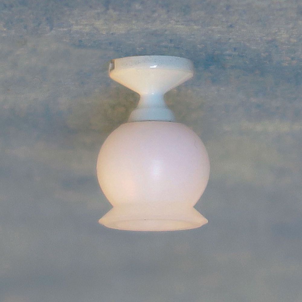 12V White Coolie Ceiling Light for 12th Scale Dolls House