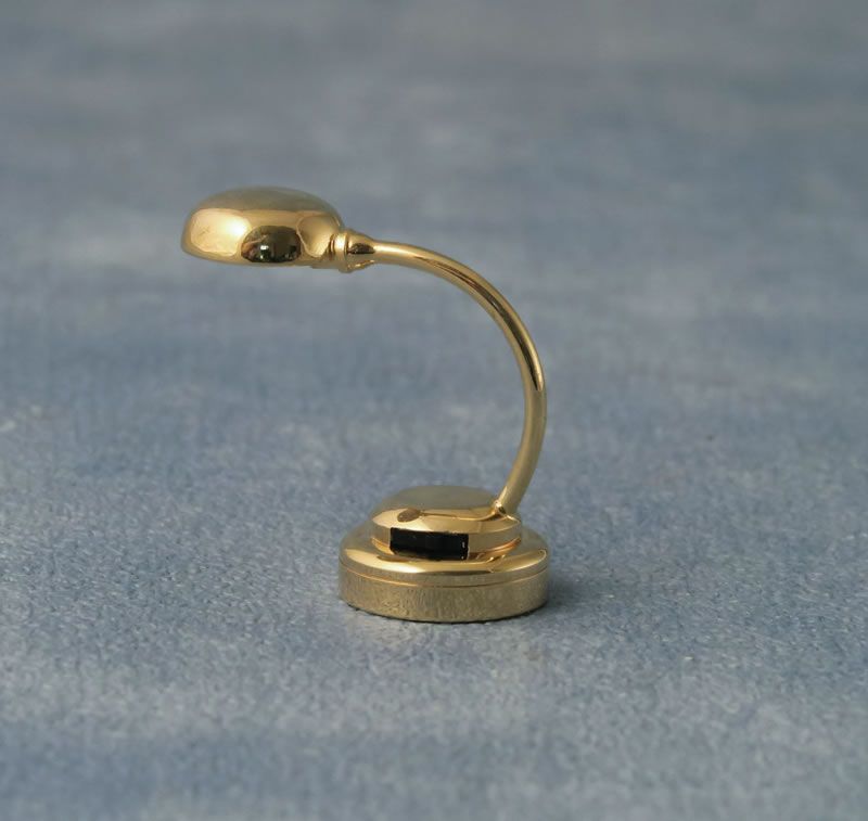 3V LED Brass Desk Light for 12th Scale Dolls House
