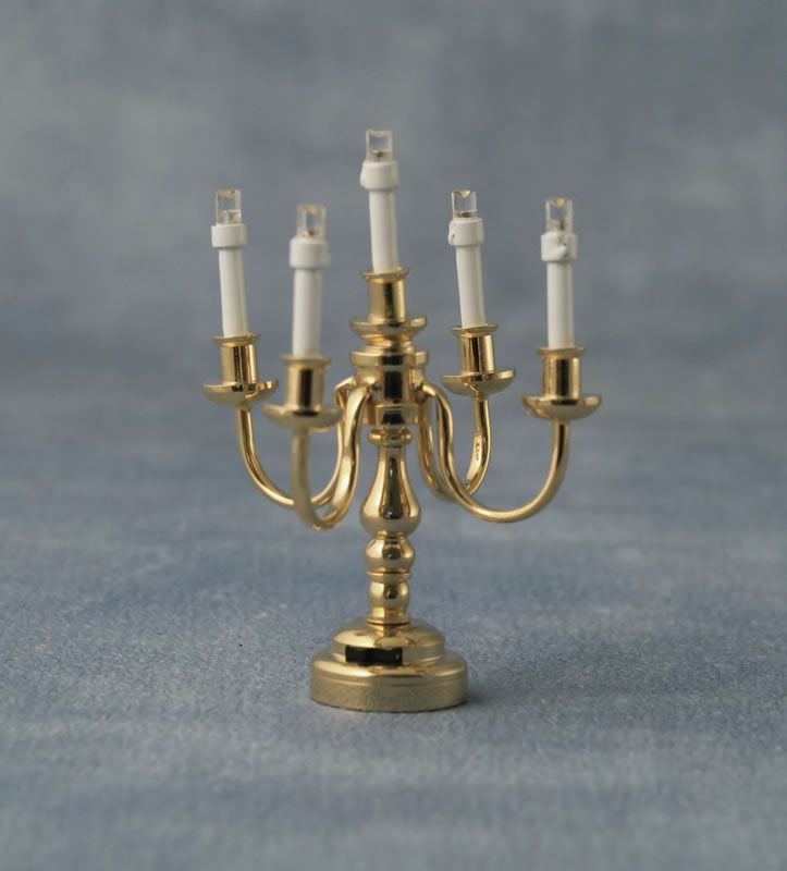 3V LED 5 Arm Candelabra for 12th Scale Dolls House