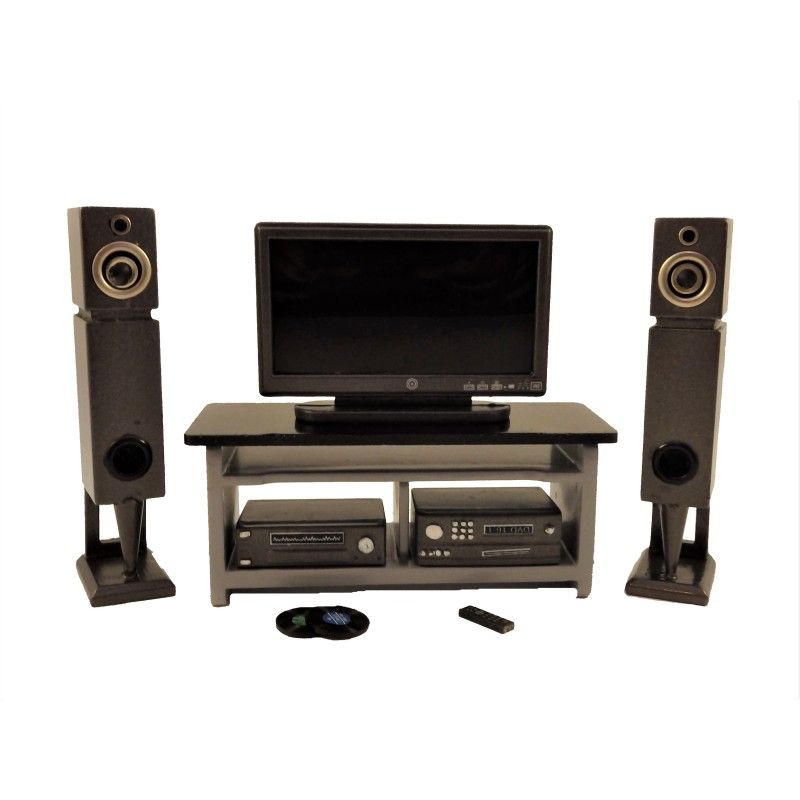 Silver Home Cinema Set for 12th Scale Dolls House