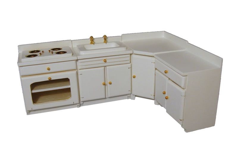 White Kitchen Set for 12th Scale Dolls House