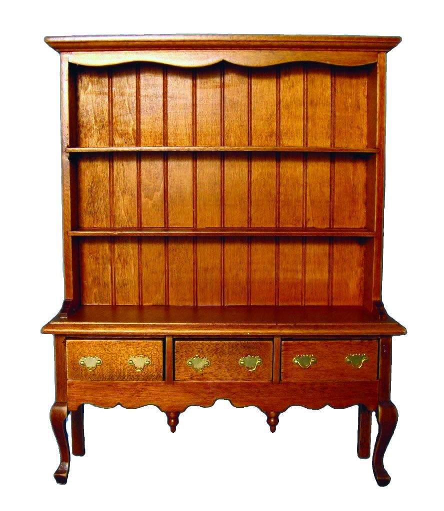 Queen Anne Dresser in Oak for 12th Scale Dolls House