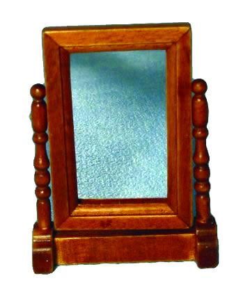 Oak Swivel Mirror for 12th Scale Dolls House