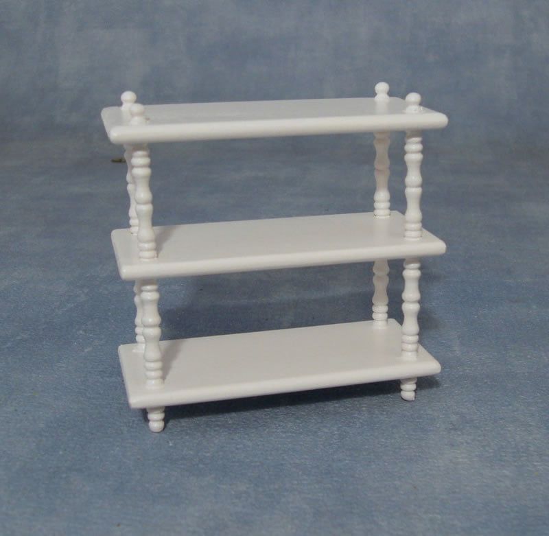 White Shelves for 12th Scale Dolls House
