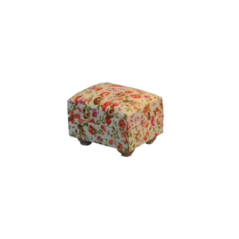 Floral Footstool for 12th Scale Dolls House