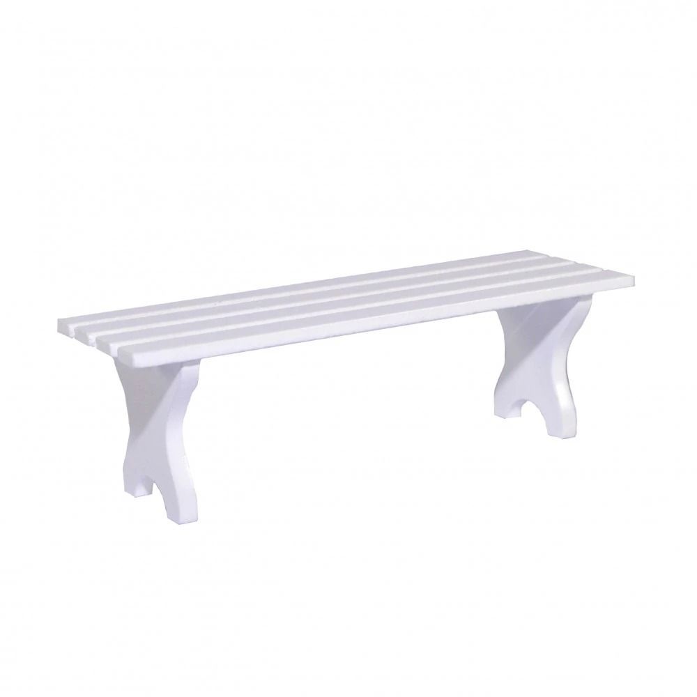 White Bench Seat for 12th Scale Dolls House