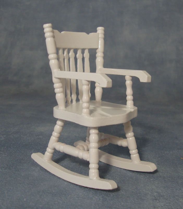 White Rocking Chair for 12th Scale Dolls House