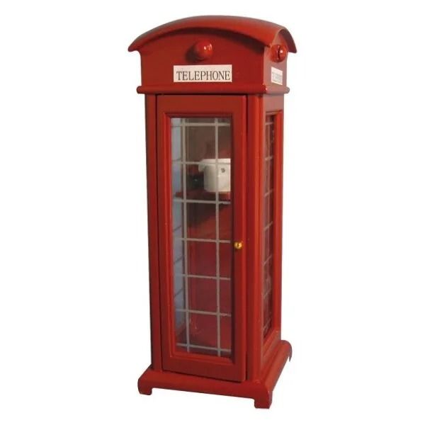 Traditional Red British Telephone Box for 12th Scale Dolls House