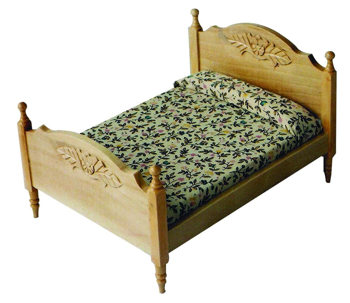 Pine Bed for 12th Scale Dolls House
