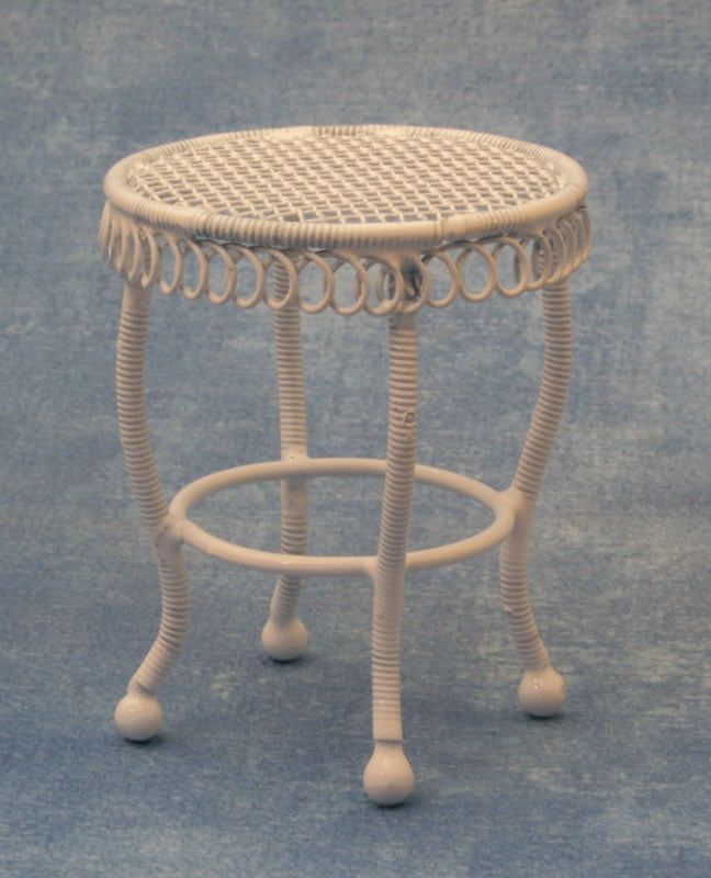 White Garden Table for 12th Scale Dolls House