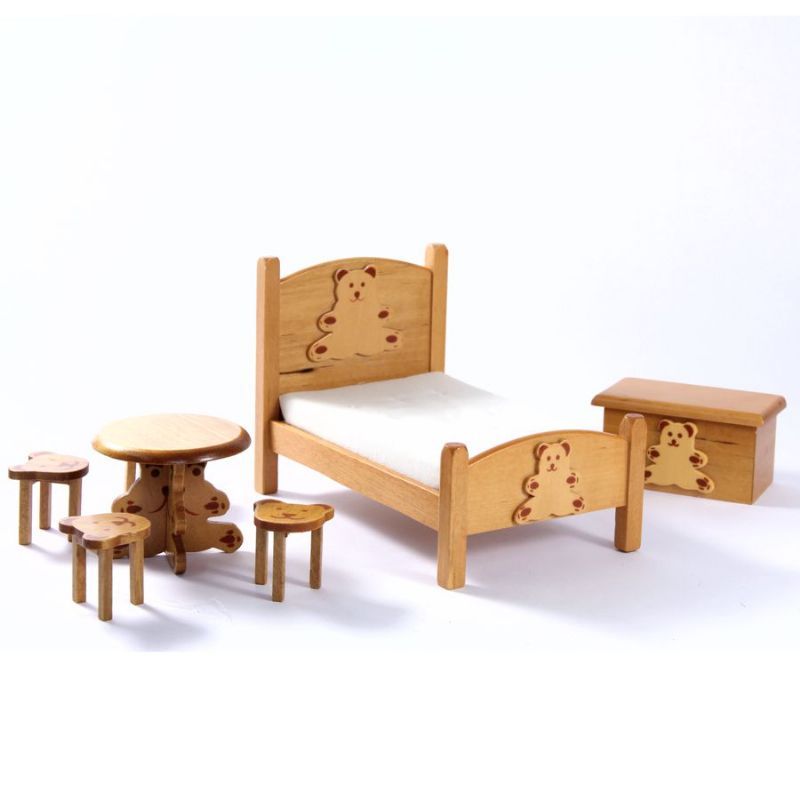 Teddy Bedroom Set for 12th Scale Dolls House