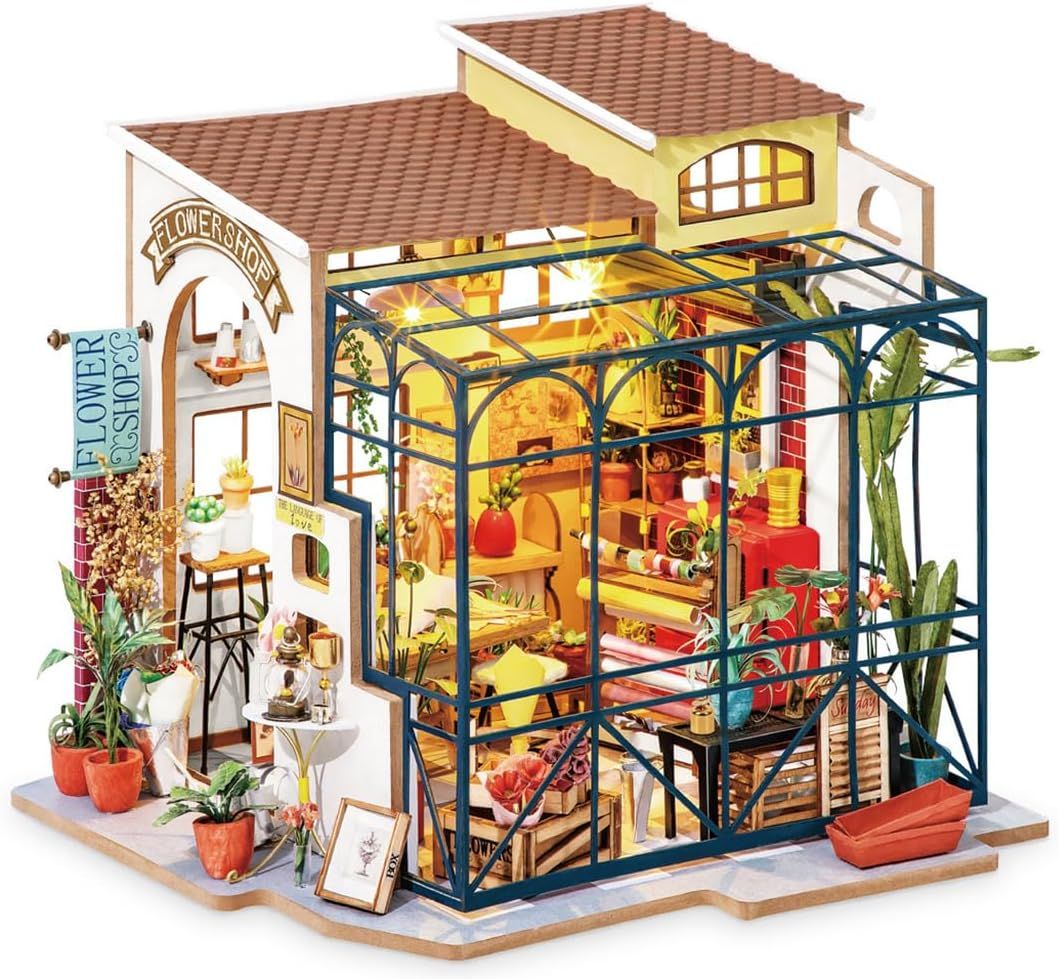 Rolife Emily's Flower Shop DIY Miniature Dollhouse Kit