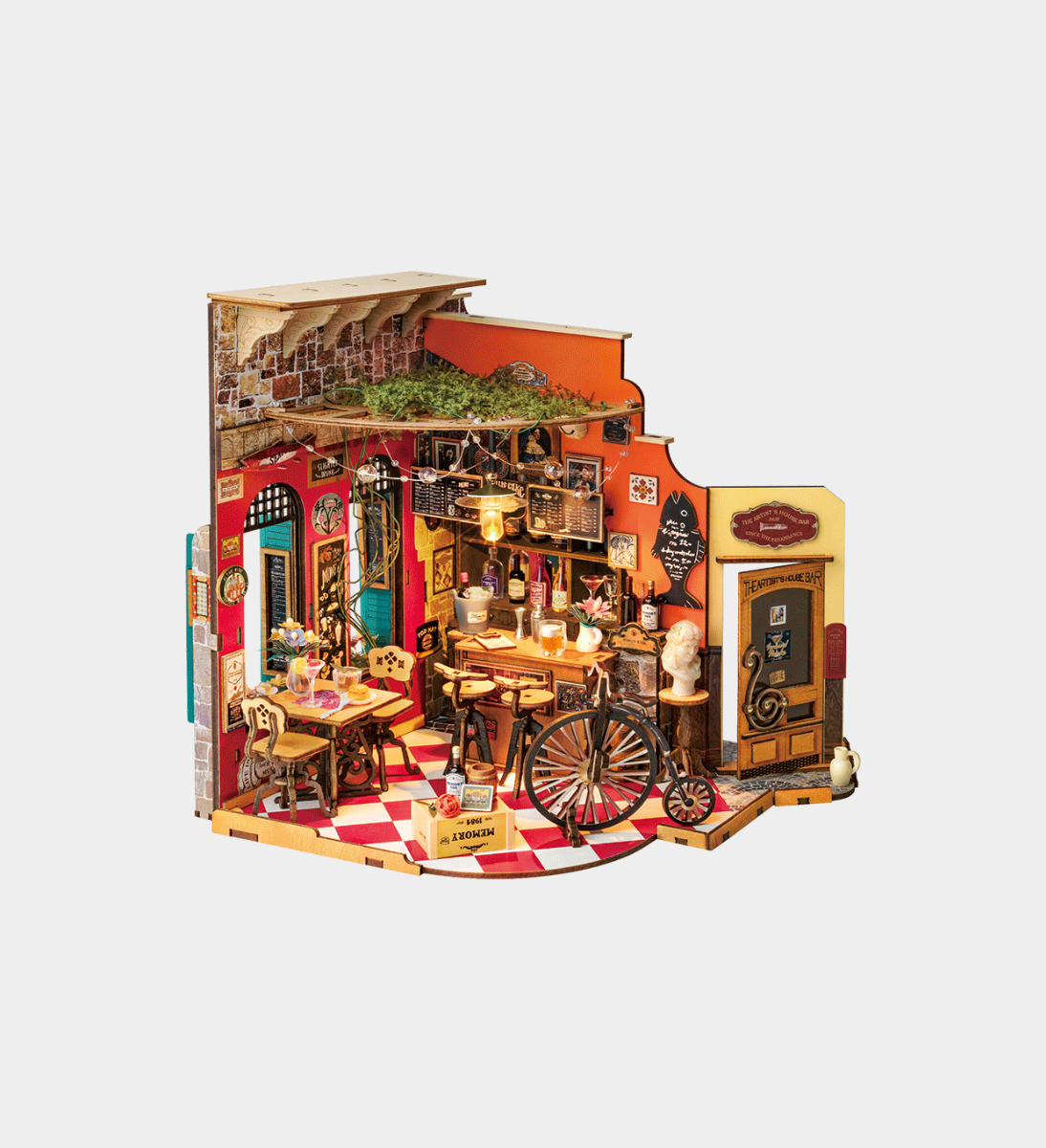 Rolife Cheers Bar & Dining DIY Miniature Dollhouse Kit
