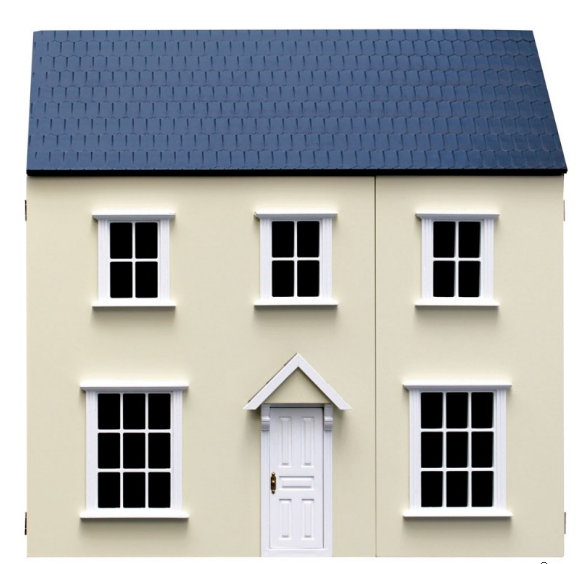Painted Cream Vellow Cottage 12th Scale Ready to Assemble Dolls House Kit