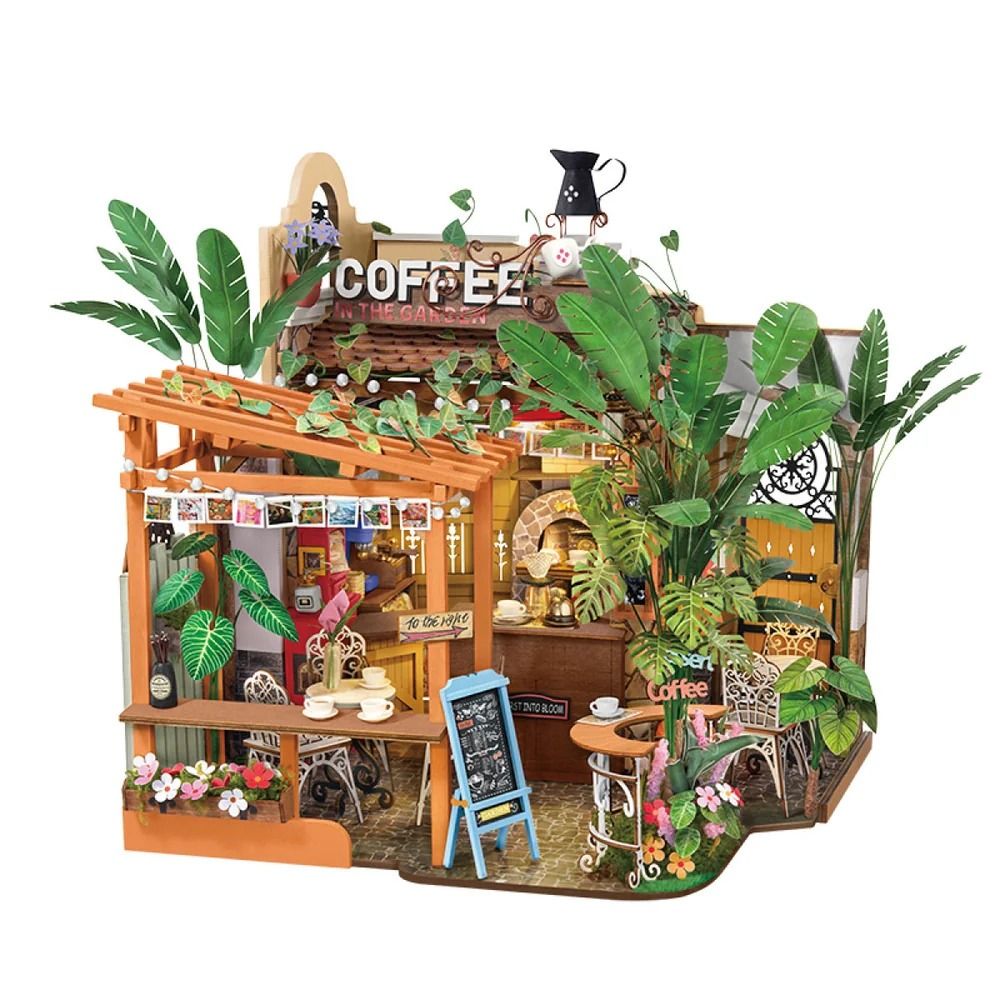 Rolife Leafree Café DIY Miniature Dollhouse Kit