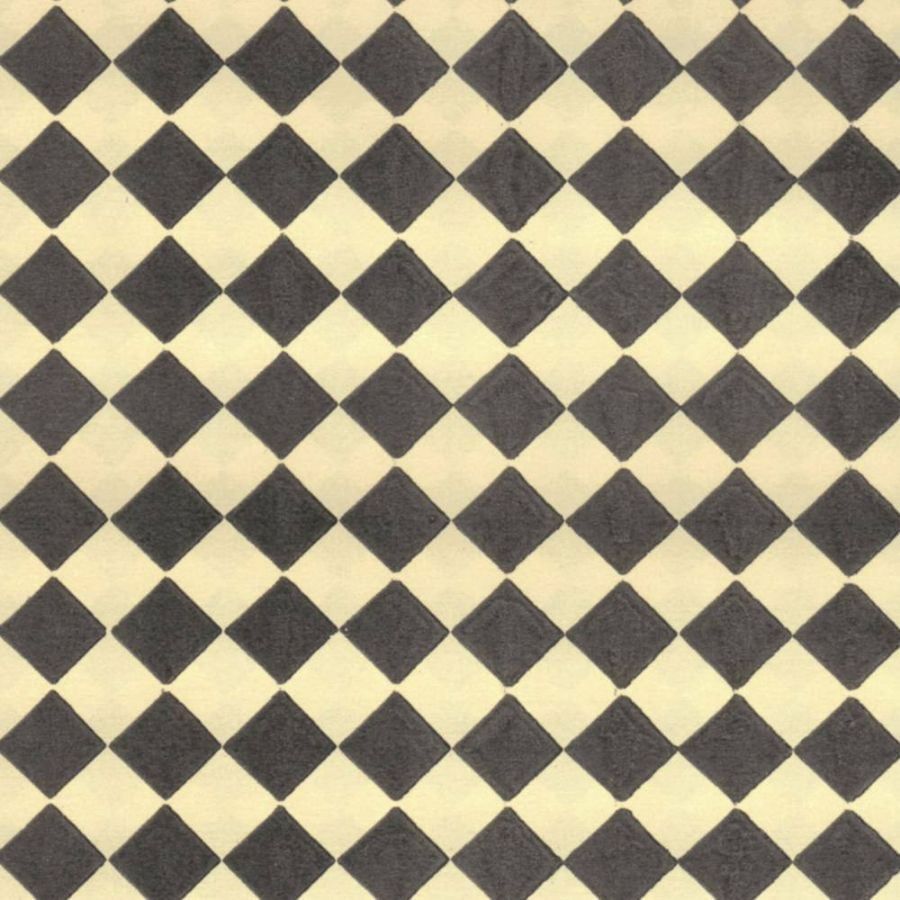 Black & Cream Lino Effect Wallpaper for 12th Scale Dolls House