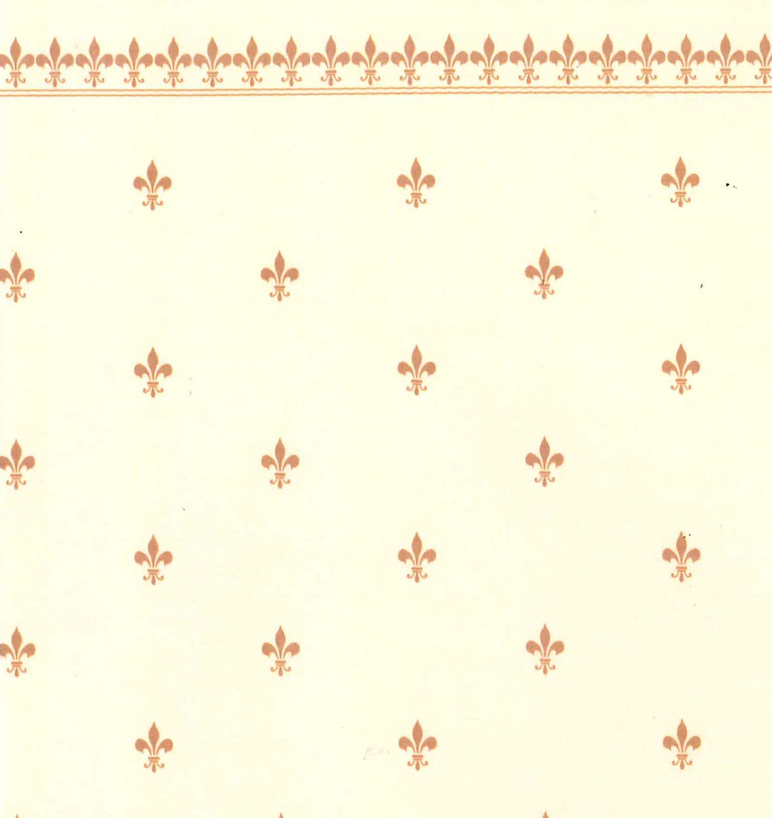 Gold and Ivory Fleur de Lys Wallpaper for 12th Scale Dolls House