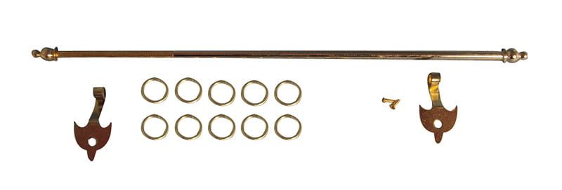 Expanding Curtain Rail 118 to 220mm Brass Finish for 12th Scale Dolls House